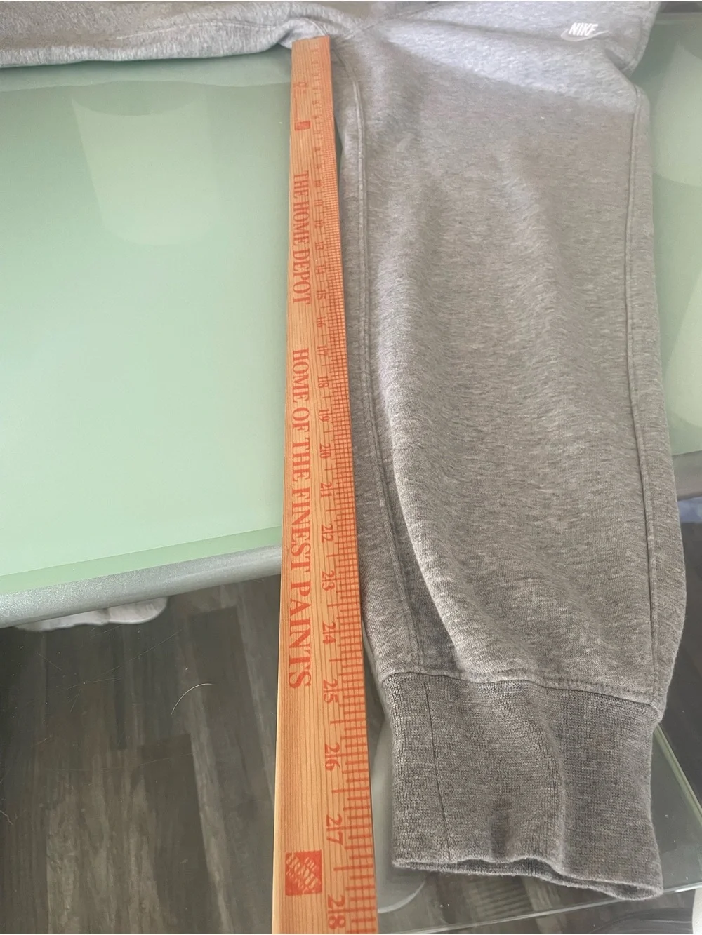 Nike Men's Gray Sweatpants Joggers with White Accents